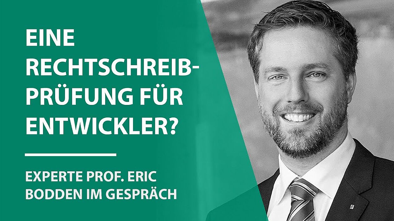 Eine Rechtschreibprüfung für Entwickler? - Experte Prof. Eric Bodden im Gespräch