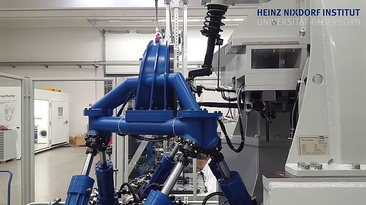 Fahrzeugachsprüfstand mit hochdynamischem Hexapod